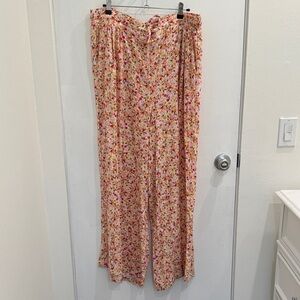 torrid Pink Floral Wide Leg Pants